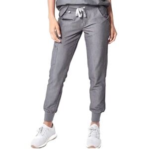 FIGS Zamora Jogger Scrub Pants Mid-Rise Gray Nurse Doctor Hospital Women’s Sz M